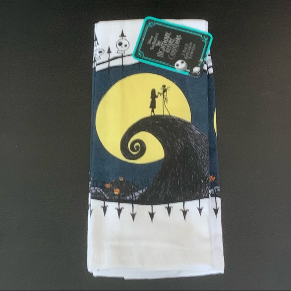 Disney The Nightmare Before Christmas Jack & Sally 2 Pack Kitchen Towels - Picture 2 of 6